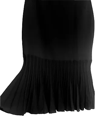 LIL POUR L’ AUTRE Made In France Black Knit Fitted With Fishtail Skirt Sz40 AU10 • $41.83