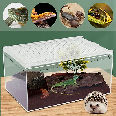 Large Tank Cage Reptile Pet Enclosure Lizard Spider Snake Tortoise Breeding Box! • $35.16