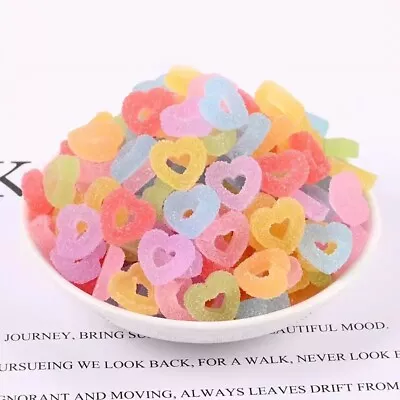 Mix Fake Faux Food Jelly Style Sweets Sugar  Hearts Cabochon FS5 • £2.99