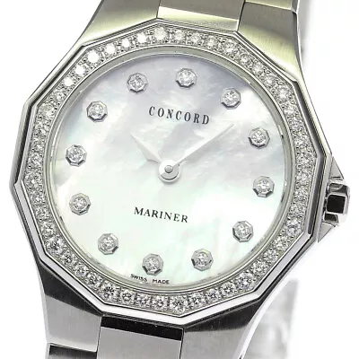 Concord Mariner 14.E3.1840.1S Diamond Bezel 12P Shell Dial Quartz Ladies_759257 • $833