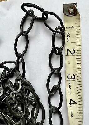 $19.99 • Buy Vintage Gun Metal Ornate Chain Hanging Lamp Chandelier Swag Parts Unused 8ft