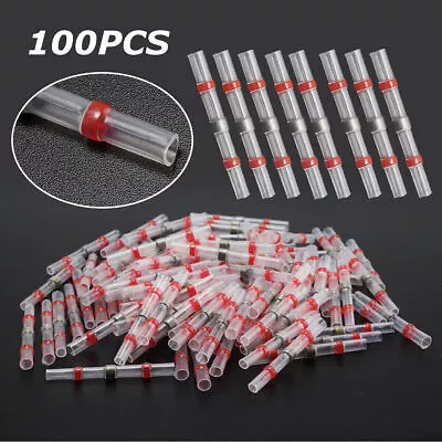 100PCS Red Heat Shrink Solder Wire Connectors For Marine Stereo Electrical Joint • $9.59