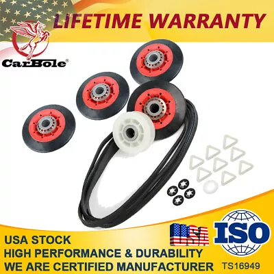 4392067 Dryer Repair Kit Belt Rollers & Idler For Whirlpool Kenmore Maytag Duet • $21.99