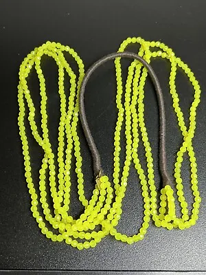 Chan Luu Jade Neon Yellow Necklace Faceted Stones 3 Strand Vintage Jewelry HTF • £46.28
