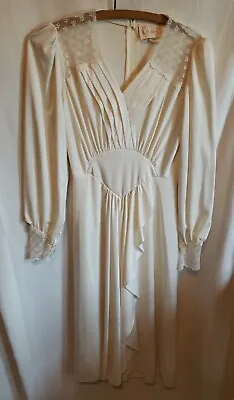 Vintage Fredericks Of Hollywood V Neck Long Sleeve Dress Gatsby Burlesque XS • $35.70