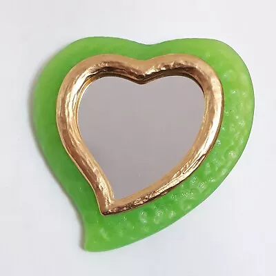 Yves St Laurent Vintage Green Heart Handbag Mirror • £70