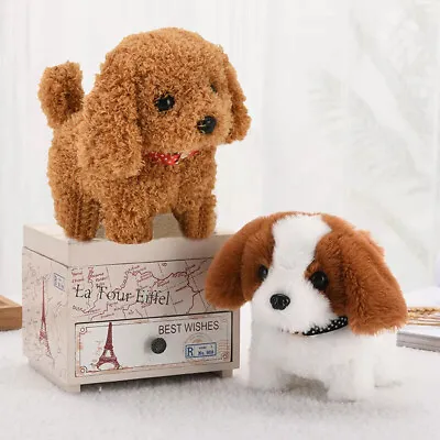 £9.46 • Buy Puppy Plush Toy Barking Walking Wagging Teddy Saint Bernard Electronic Robot Dog