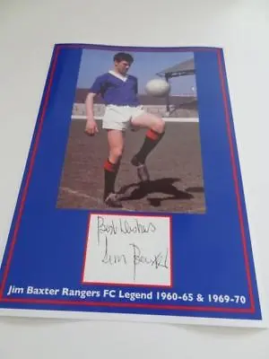 £4.99 • Buy Rangers Fc Legend Slim Jim Baxter Signed Reprint Exclusive A4 Print