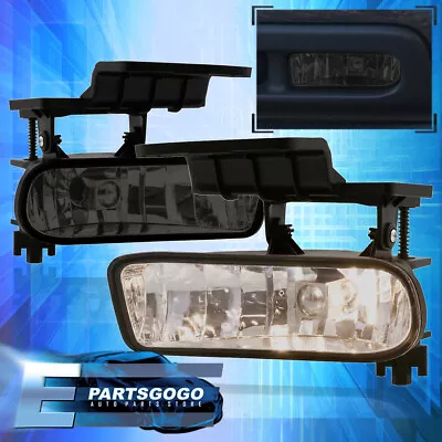 For 99-02 Silverado / 00-06 Suburban Smoke Fog Lights Lamps Left & Right + Bulbs • $16.99