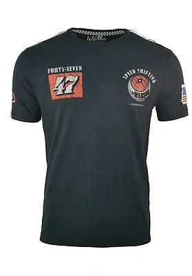 Bnwt Warson Motors Speed Shifting 47 T-shirt Navy Vintage Classic Car Racing • £33.99