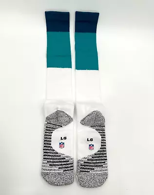 Miami Dolphins Team Issued Nike Aqua/navy Game Socks Sz Xx-large New! • $4.99