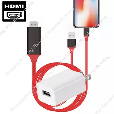 1080P HDMI Mirroring Cable Phone To TV HDTV AV Adapter For IPhone 14 13 12 IPad • $7.56
