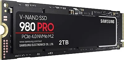 $229 • Buy Samsung 980 PRO 2TB PCle 4.0 NVMe M.2 SSD MZ-V8P2T0BW 7000/5100MB/s