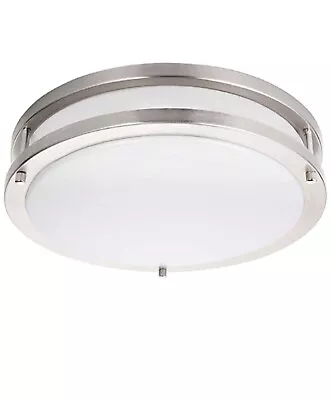 Energetic Lighting 14  Dimmable LED Flush Mount Ceiling Light Brushed Nickel • $54