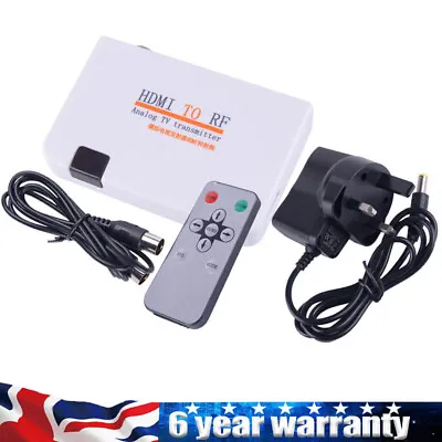 £20.85 • Buy HDMI To RF Coaxial Modulator Converter Analog Signal Transmitter Box UK Plu