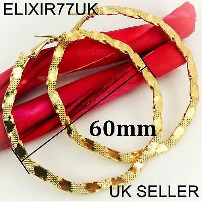 Extra Big Large Gold Silver Hoop Earrings Women Girl Stud Cross Long Huge Circle • £2.84