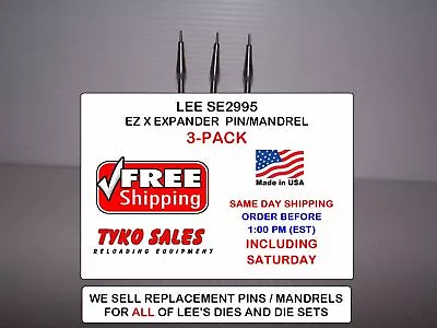 LEE SE2995 * EASY X EXPANDER * For 90427 * 3-Die Set * 6.8 Rem SPC * 3-PACK • $14.64