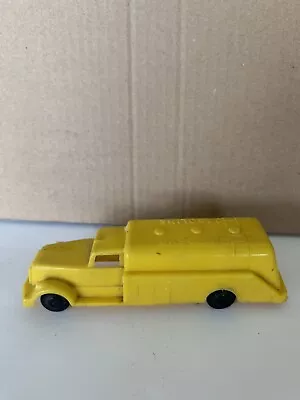 Vintage 5 1/2”  Yellow Gasoline Fuel Delivery Truck With Metal Wheels • $4