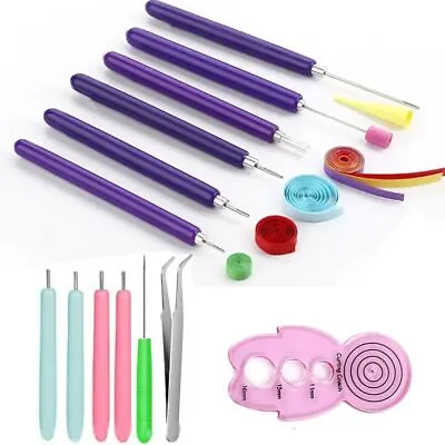 Paper Quilling Tool Kit  Different Sizes Rolling Curling Quilling Needle Pen Set • £6.43