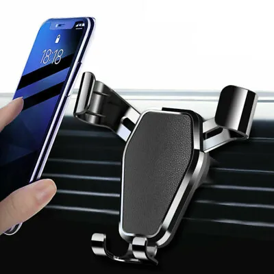 Universal Mobile Car Phone Holder Air Vent Gravity Design Mount Cradle Stand BK • £2.99