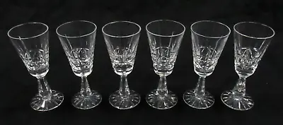 $45 • Buy Waterford Cut Crystal 5 1/4  Ashling Sherry Glasses Set Of 6