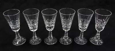 $45 • Buy Waterford Cut Crystal 5 1/4  Ashling Sherry Glasses Set Of 6