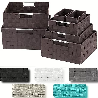 7-Pack Storage Box Set For Closet & Shelves - Woven Fabric Basket Organizer Bins • $32.99