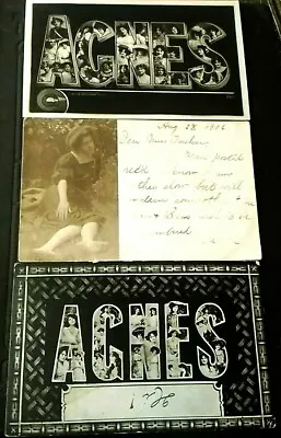 Rppc Boston Mass ~ Norway Maine ~ Lot Of 3 Postcards ~ Miss Agnes Tucker 1906 • $5.90