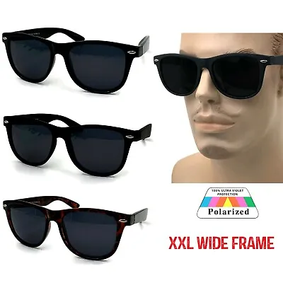 XXL Polarized Mens Extra Large Sunglasses For Big Fat Wide Heads 148 Mm Retro • $11.99