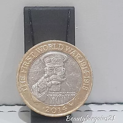 2014 World War I Lord Kitchener UK £2 Two Pounds ( Circulated Mint Condition  • £11.90