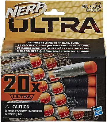 Kids Toys Ultra Nerf 20 Dart Pack Refill The Farthest Flying Nerf Darts 9cm Boys • $29.69