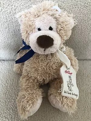 Soft Toy Hamleys Bear 10in High Used But Excellent Condition Blue Ribbon Tag • £5