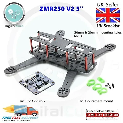 Quadcopter Frame ZMR250 V2 250mm 5  Carbon Drone FPV Mount - QAV250 Cheap • £17.95