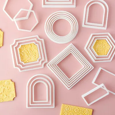 £2.93 • Buy Geometry Round Square Cookie Cutter Sugarcraft Fondant Cake Decoration Mould