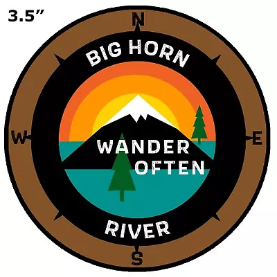 Bighorn River Montana Car Truck Window Bumper Graphics Sticker Decal Souvenir • $3.95