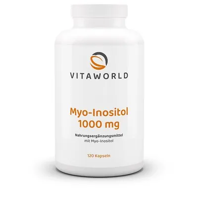 Vita World Myo Inositol 1000mg 120 Capsules Made In Germany Vegan Highly Dosed • £23.90