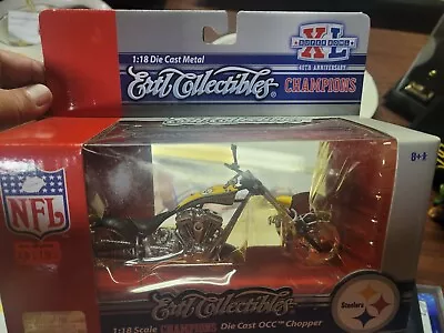 Pittsburgh Steelers 1:18 Diecast Ertl Chopper Motorcycle SB XL 2005 New • $39.99