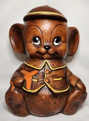 Treasure Craft Baby Boy Mouse With Hat & Toy Plane Cookie Jar Vintage USA • $10