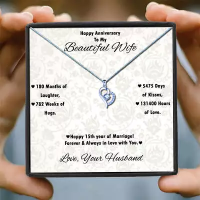 Anniversary Gift For Wife To My Wife Necklace Wife Necklace Heart Shape Necklace • £14.99