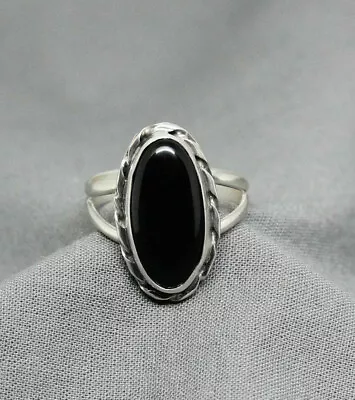 Black Onyx  925 Sterling Silver Handmade Ring Mother's Day Jewelry DK-312 • $13.95