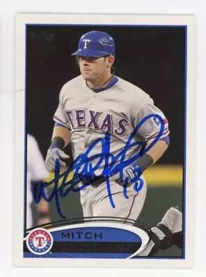 Signed Baseball Card Auto Topps 2012 Mitch Moreland #299 Texas Rangers • $5.98