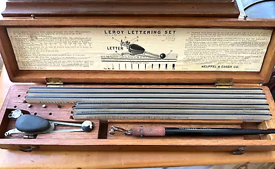 ✨VINTAGE✨ 1944 K&E LEROY LETTERING SET Keuffel & Esser WWII Era W/ Wood Case • $14.99