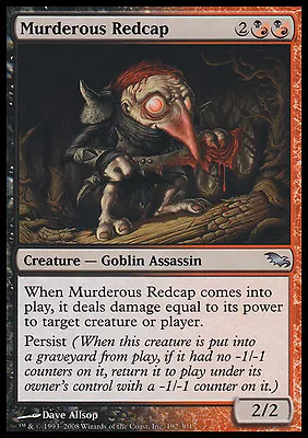 Mtg Murderous Redcap Exc - Red Cap Murder - Shm - Magic • $1.08