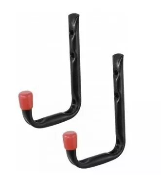 2x STORAGE HOOKS HEAVY DUTY UTILITY TOOLS BIKE CLIP GRIP SHED GARAGE WALL HOOKS • £3.49