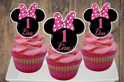 Minnie Mouse  (Head) Cupcake Topper (12pcs) • $7.99