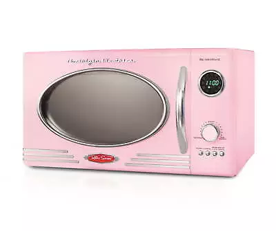 Nostalgia Retro Microwave For Countertop 0.9 Cu Ft Vintage Microwave Pink Home • $207.72