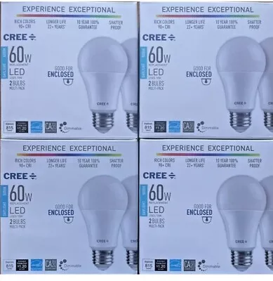 8 Bulbs Cree Exceptional Series 60W Day Light (5000K) A19 Dimmable LED • $29.99