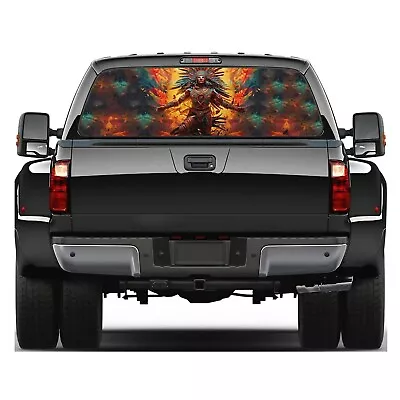 Maya Warrior Mexican Culture Pattern Truck Rear Window Perforated Decal Sticker5 • $69.99