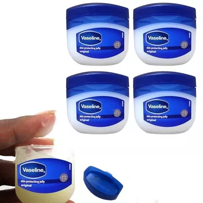 4pc Vaseline Original Therapy Lip Balm Gloss Glowing 0.25 Oz Petroleum Mini Jars • $8.14