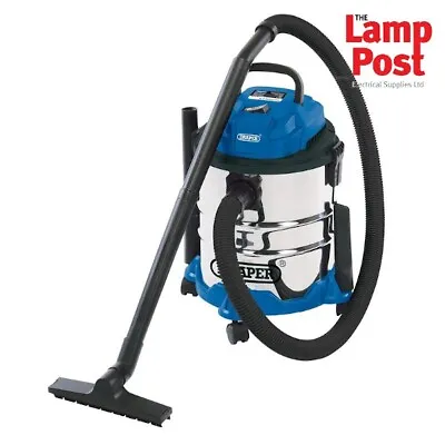 Draper 20515 Wet And Dry Vacuum Cleaner Industrial 20ltr 1250w Stainless Steel • £49.69